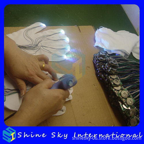Factory Price Ghost Palm Led Skeleton Glove,Halloween Party Led Glove